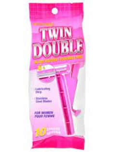 Assured Twin Double Pink Razors 10 Count