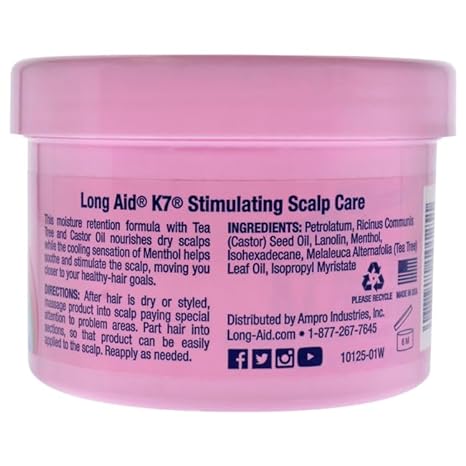 Long Aid K7 Stimulating Scalp Care 4Oz