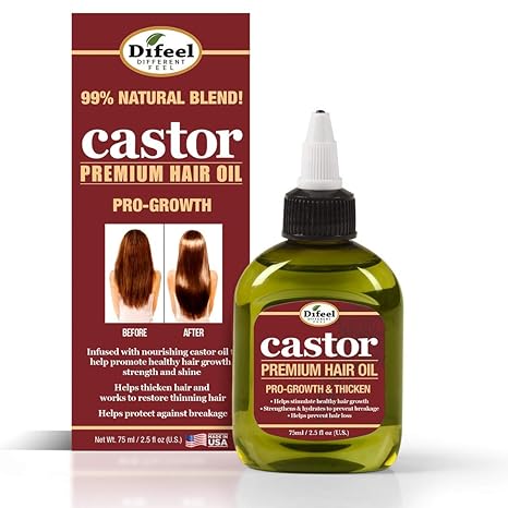 Difeel Castor Premium Hair Oil 2.5Oz