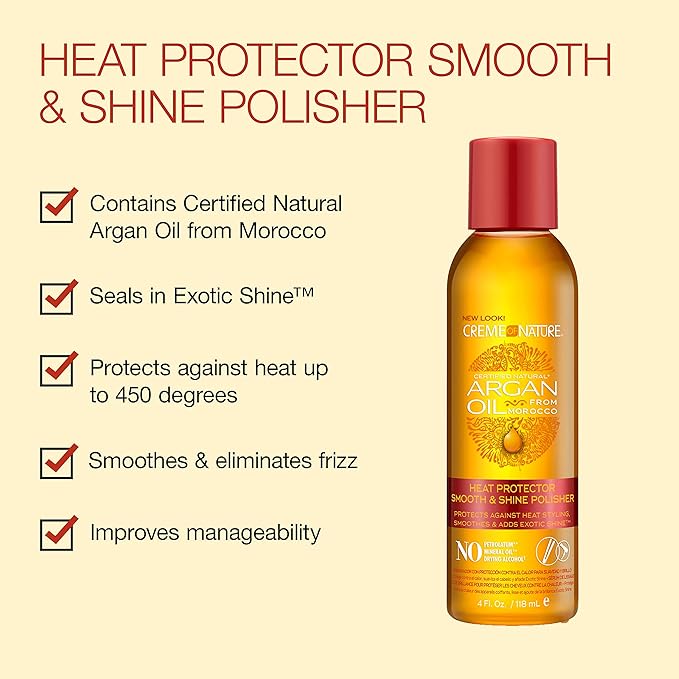 Creme Of Nature Argan Oil Heat Protector Smooth & Shine Polisher