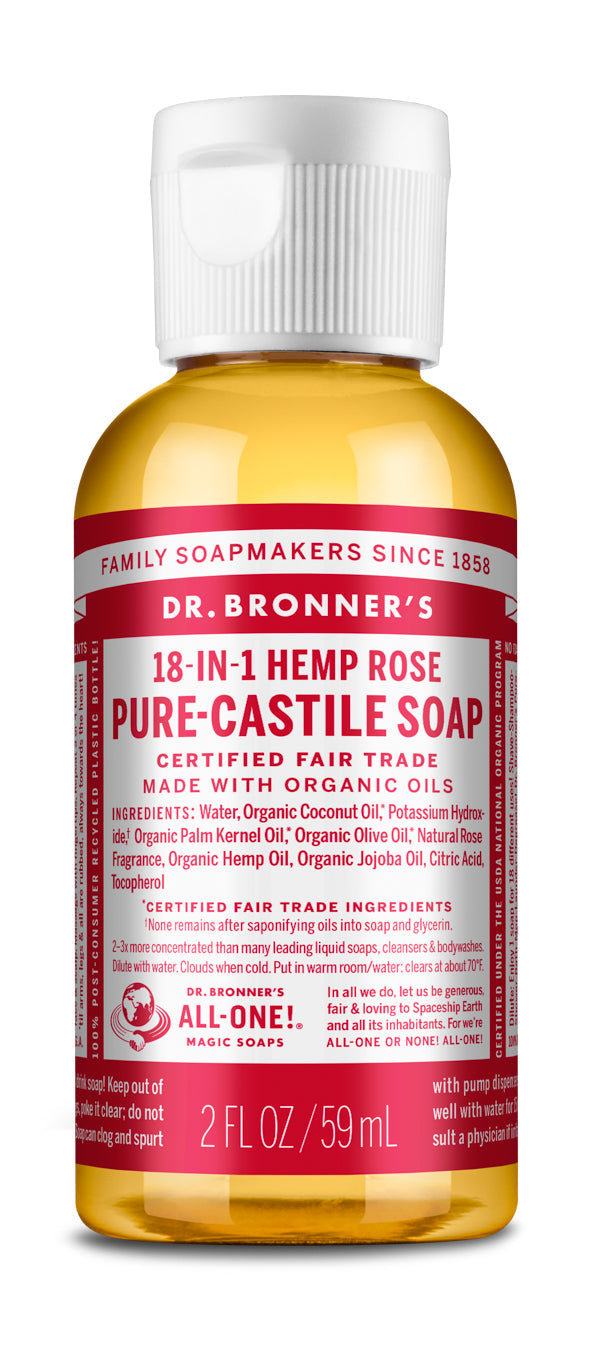 Dr. Bronners Hemp Rose Soap 16Oz