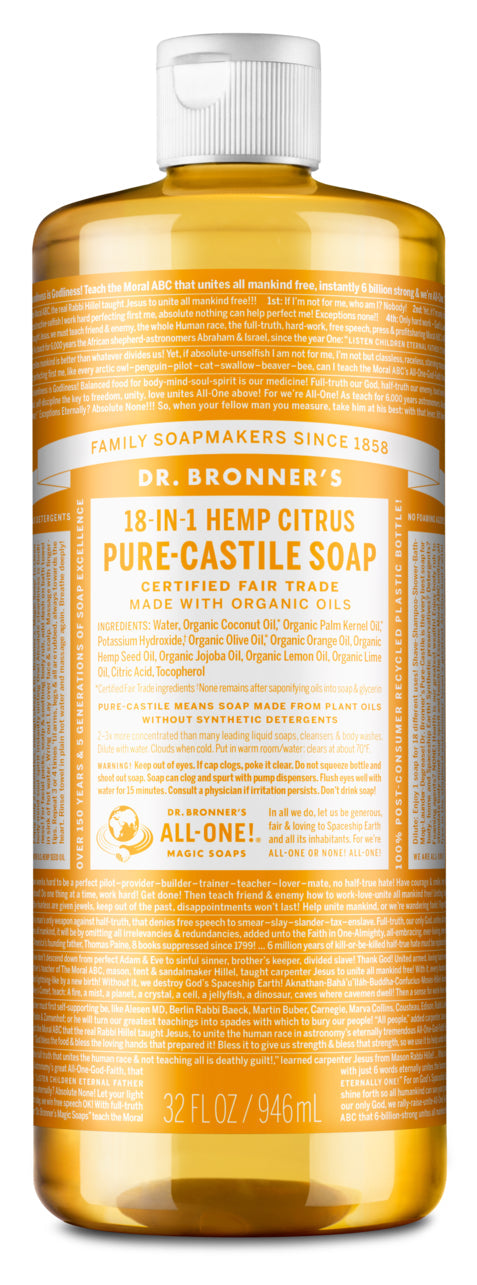 Dr. Bronners 18 In 1 Hemp Citrus Pure Castile Soap