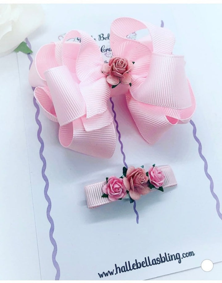 Blossom Hair Ribbons (Pink Shades)