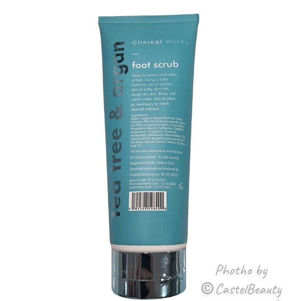 Clinical Workds Tea Tree & Argan Foot Scrub 8.1Oz